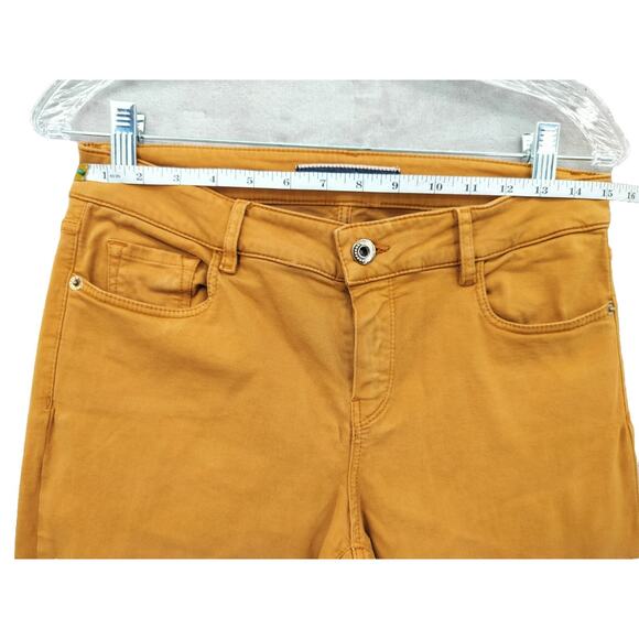 Massimo Dutti Women's Jeans Skinny fit Mid Rise Color Yellow - Picture 2 of 11